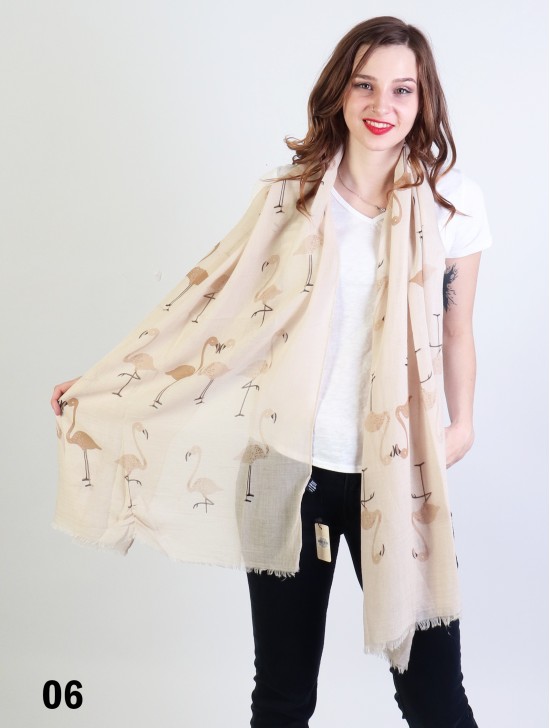 Flamingo Print Fashion Scarf